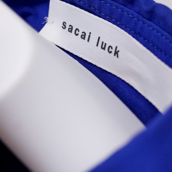 Sacai Luck Blue Drawstring Button Up Shirt - Picture 5 of 14